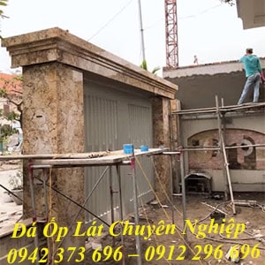Thi Công Đá Ốp Cột Cổng Vuông Đẹp Tại Hà Nội