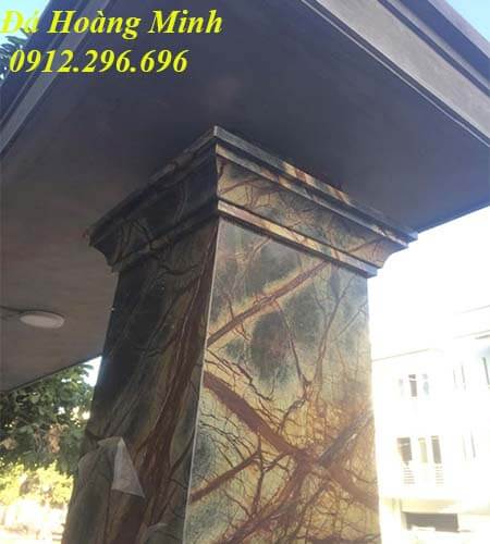 Cột vuông ốp đá đẹp