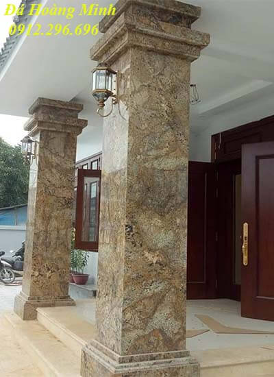 Cột vuông ốp đá đẹp