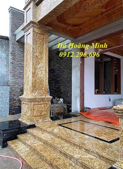 Cột vuông ốp đá