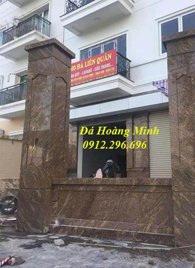 Cột vuông ốp đá