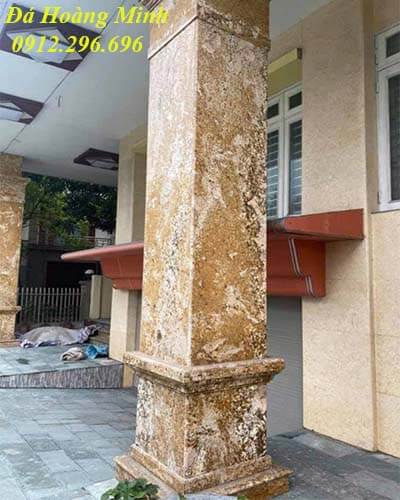Cột vuông ốp đá đẹp 