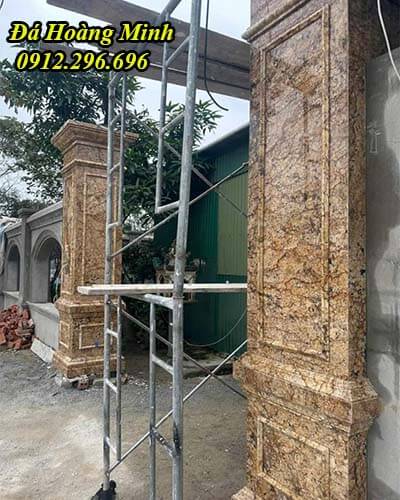 Cột vuông ốp đá