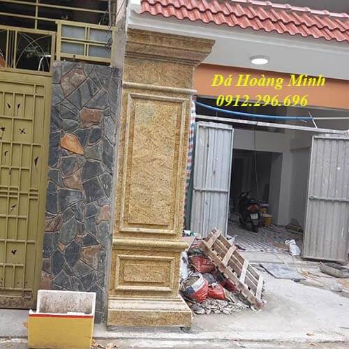 Cột vuông ốp đá