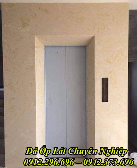 đá thang máy màu vàng