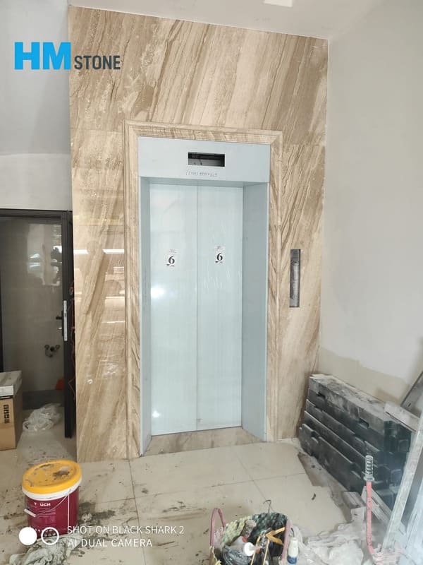 Đá thang máy Marble Vân Gỗ