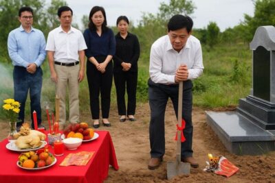 Người động thổ xây mộ có sao không?