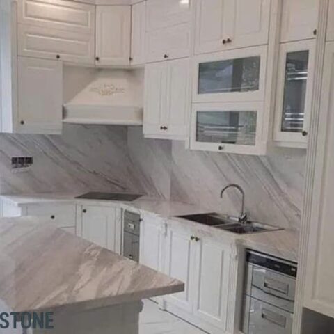 Đá Bếp Marble Trắng