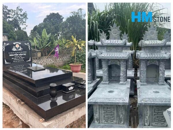 So sánh mộ đá khối granite và mộ đá khối Ninh Bình