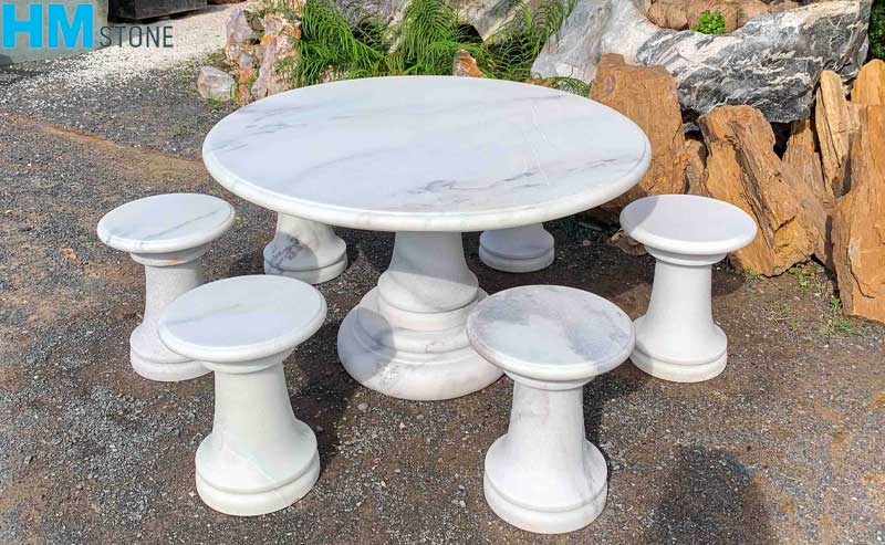 ban ghe da nguyen khoi ninh binh 3 TOP 6 bộ bàn ghế đá nguyên khối Ninh Bình đẹp, đẳng cấp