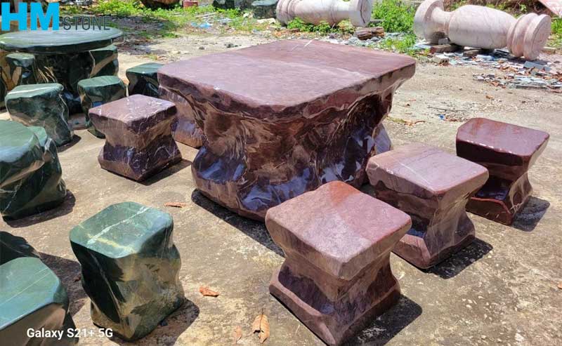 ban ghe da nguyen khoi ninh binh 5 TOP 6 bộ bàn ghế đá nguyên khối Ninh Bình đẹp, đẳng cấp