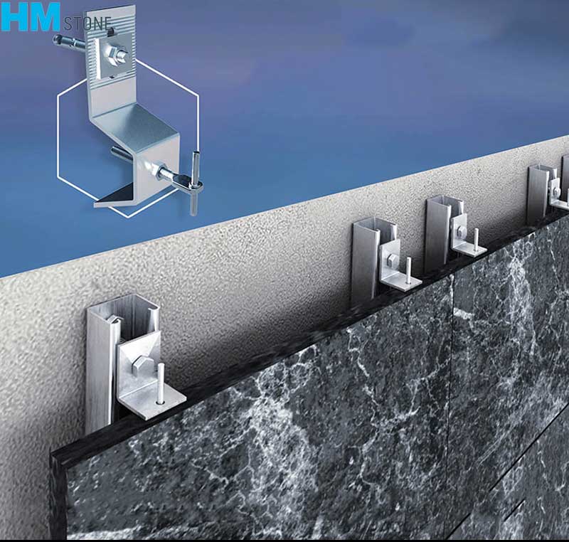 Bản vẽ Cad biện pháp thi công ốp đá Granite