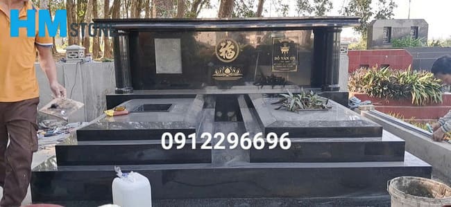 Lắp mộ đá khối tại Thanh Oai, Hà Nội