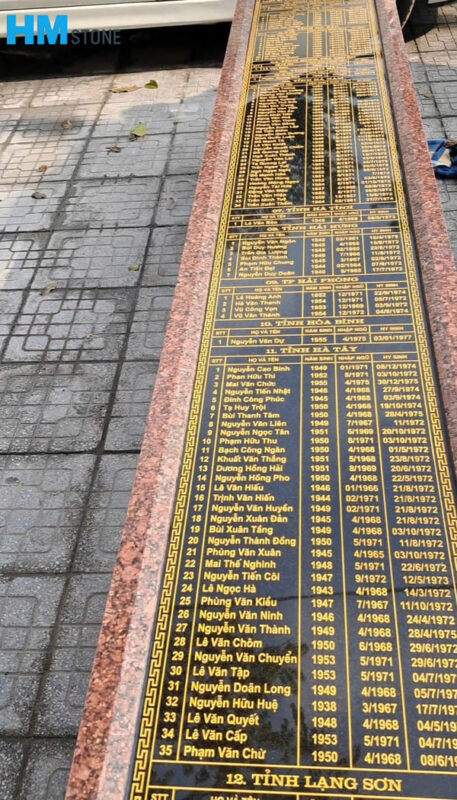 Bia đá liệt sĩ đẹp