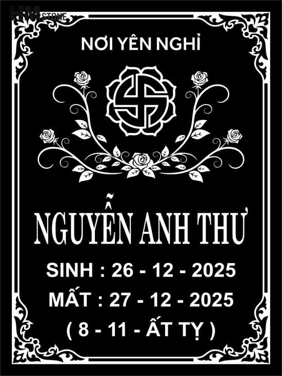 Cách ghi bia mộ cho trẻ sơ sinh