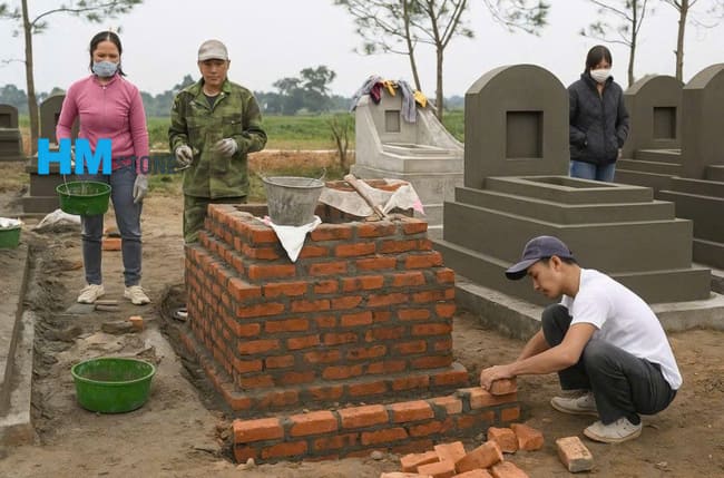 Xây mộ trong 49 ngày
