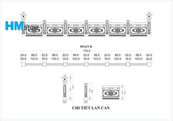 Thiết kế lan can đá