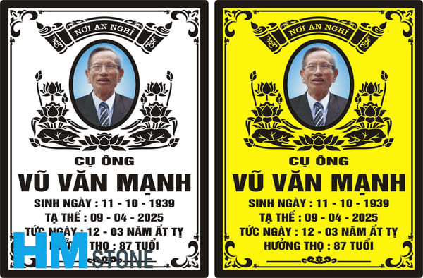Gắn ảnh trên bia mộ đá