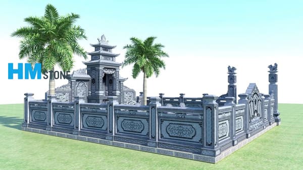 lan can da xanh 9 Bản vẽ lan can đá