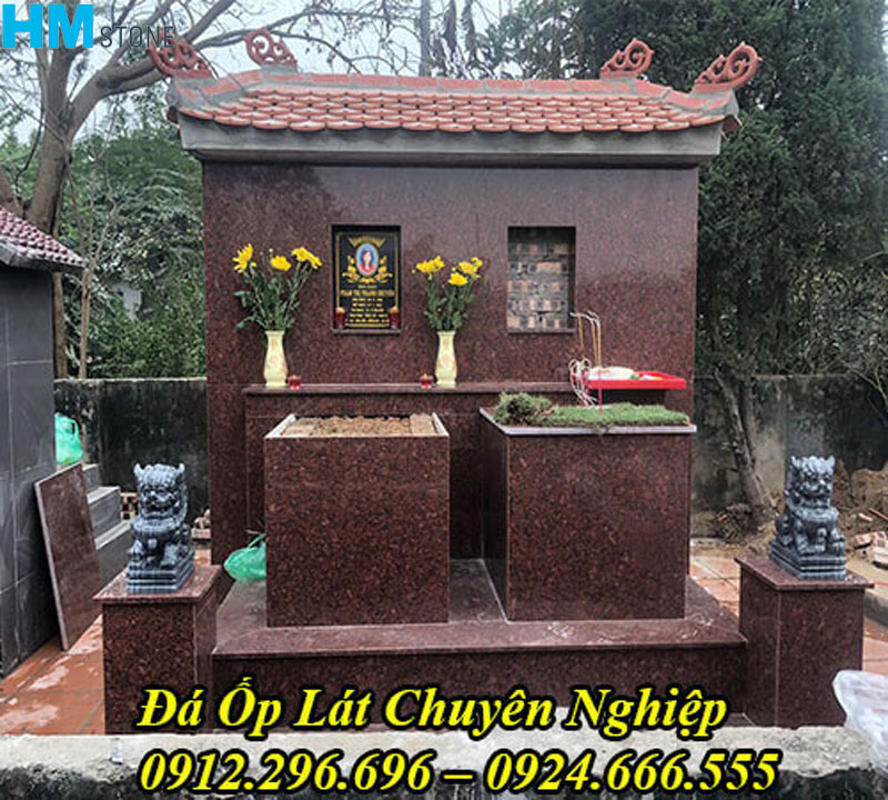 15 mẫu mộ đôi xây gạch đẹp và đơn giản