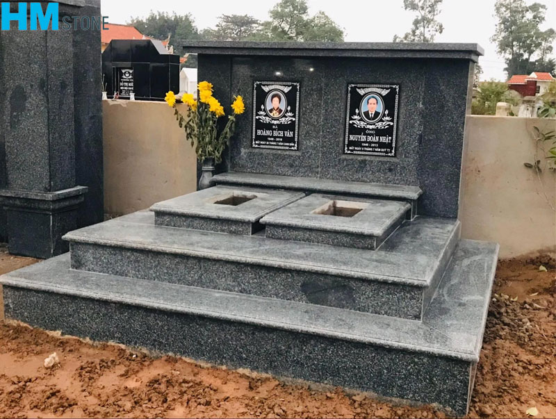 15 mẫu mộ đôi xây gạch đẹp và đơn giản