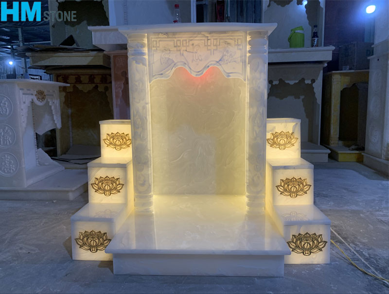 12 mẫu bàn thờ ông địa - thần tài bằng đá hoa cương đẹp, đẳng cấp