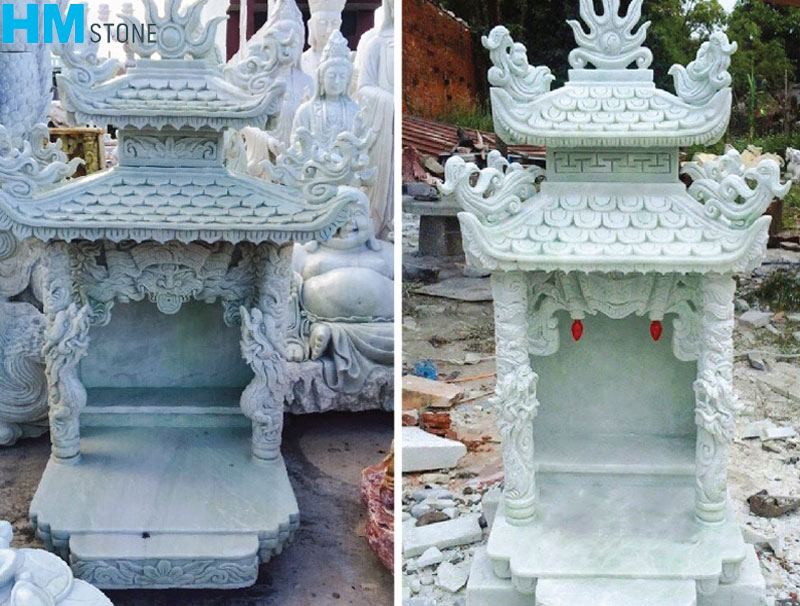 12 mẫu bàn thờ ông địa - thần tài bằng đá hoa cương đẹp, đẳng cấp