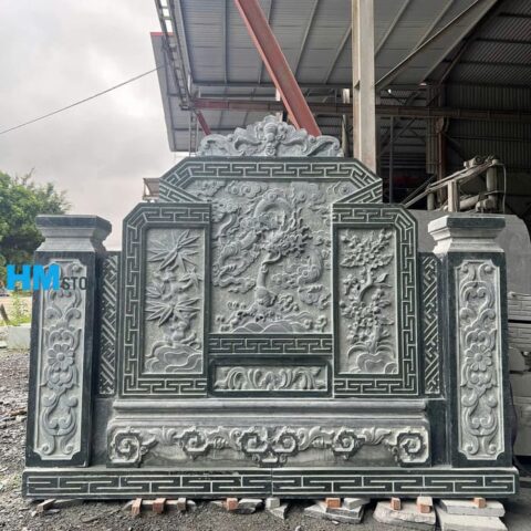 cuon thu da lang mo 4 Kích thước bình phong đá
