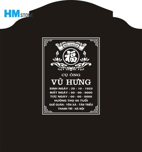 Kích thước bia mộ đá chuẩn phong thuỷ