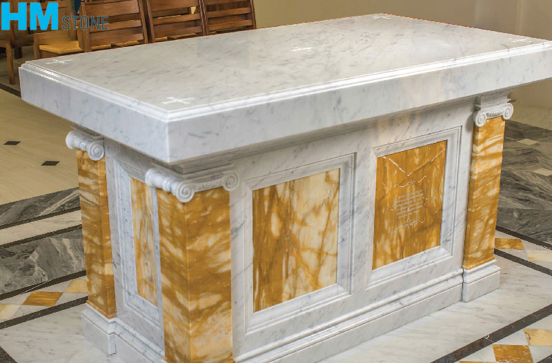 TOP 10 mẫu bàn thờ đá hoa cương đẹp tinh xảo, giá rẻ