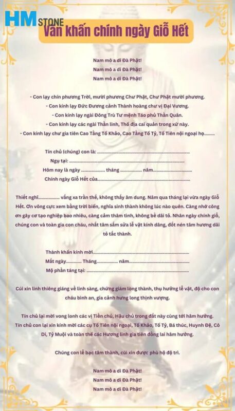 Văn khấn ngày giỗ ông bà, cha mẹ
