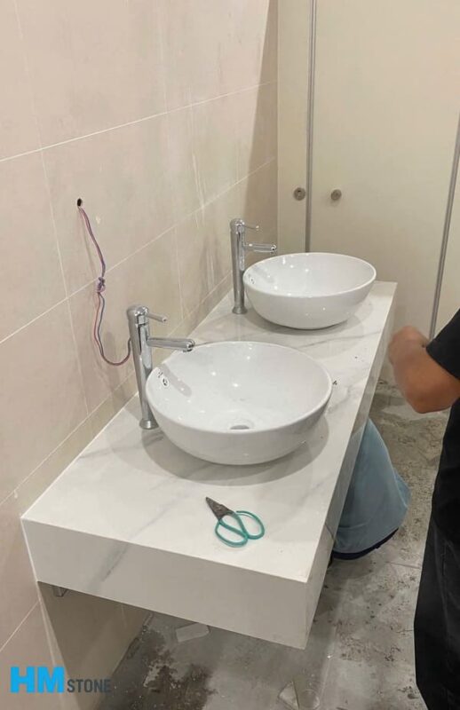 Bàn đá lavabo đôi