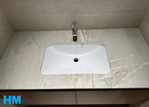 Bàn đá lavabo chậu âm 
