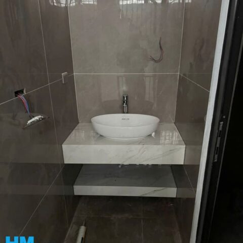 Mẫu Bàn đá lavabo 2 tầng