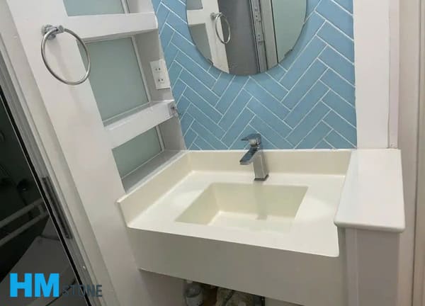 Bàn đá lavabo liền chậu