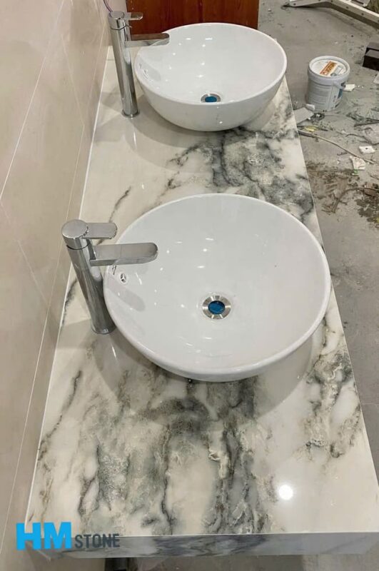 Bàn đá lavabo đôi