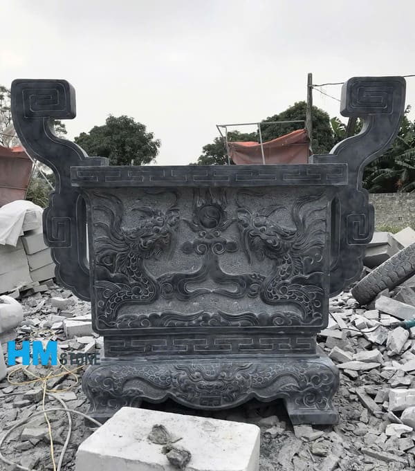 Lư hương đá vuông