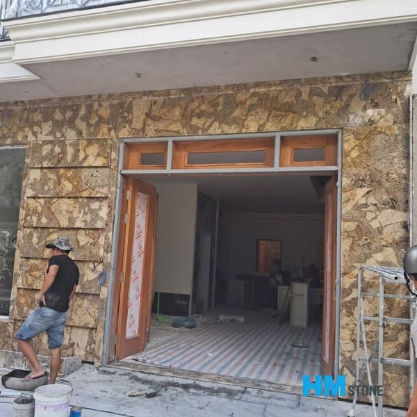 mau da mat tien 3 Đá ốp mặt tiền nhà