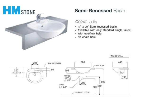 kich thuoc mat ban da lavabo 5 Kích thước bàn đá lavabo bán âm bán dương