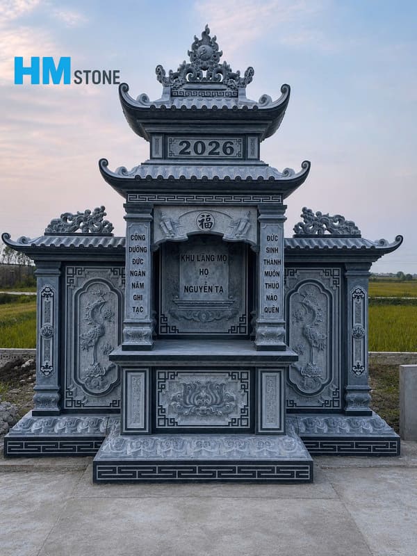 lang tho da 8 Mẫu Lăng thờ đá