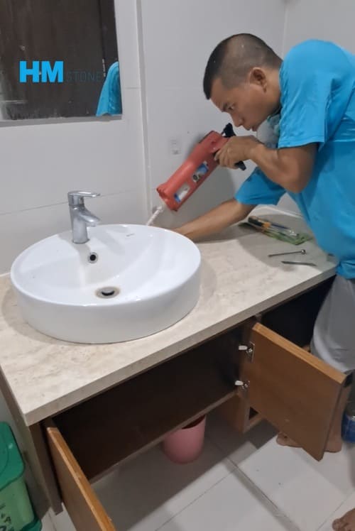 chong moc ban da lavabo 1 Chống mốc bàn đá lavabo