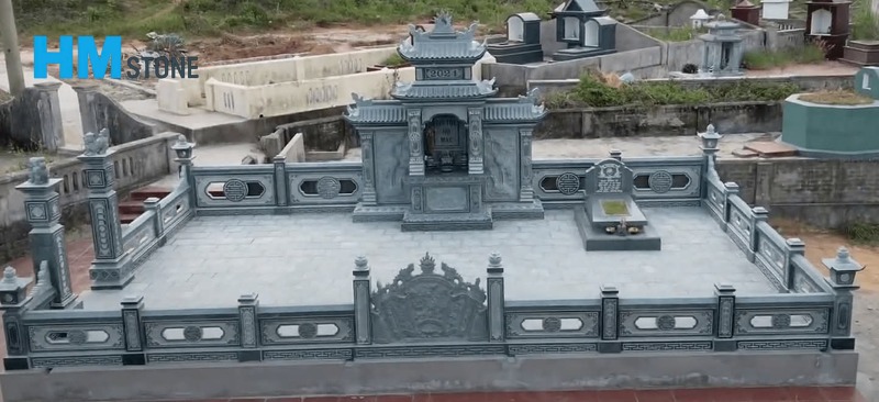 kich thuoc khu lang mo 6 Xây dưng khu lăng mộ đá trên đất vuông