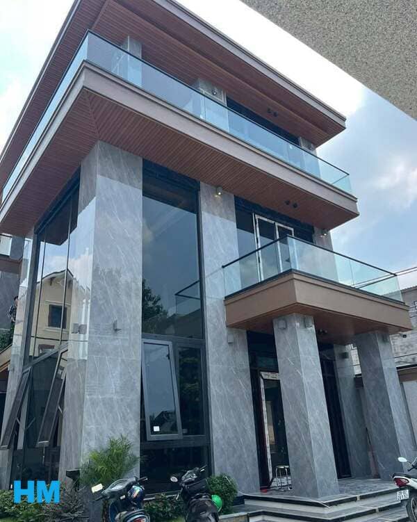 Mặt tiền đá nung kết